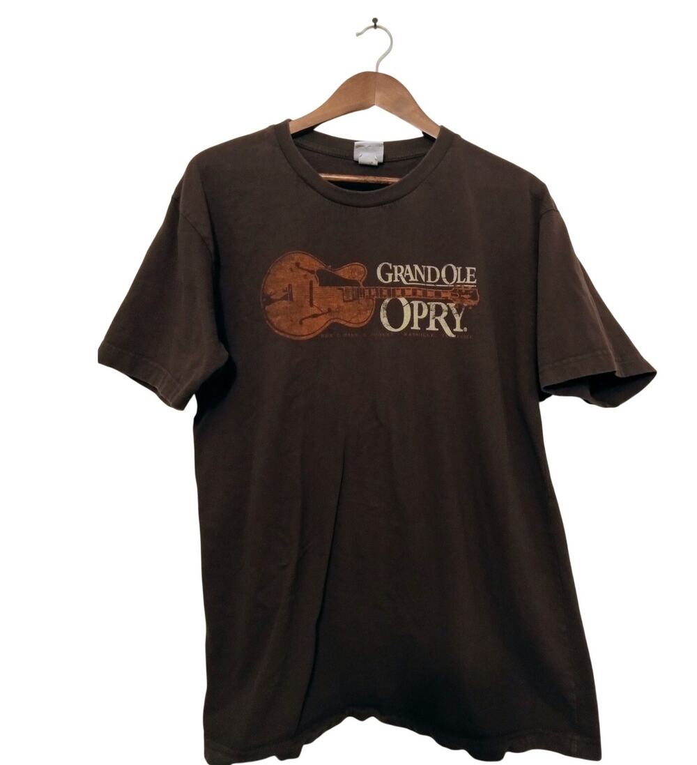 Vintage Grand Ole Opry Tee Distressed Acoustic Guitar Country Music Merch SZ XL